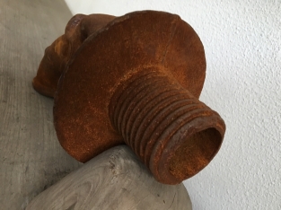 Waterspuwer, wandfontein, waterspuwer, mythische vis gietijzer