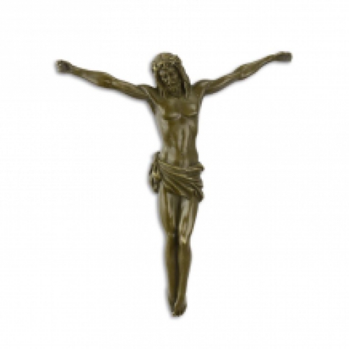 Eine Bronzeskulptur des Leibes Christi, für an der Wand