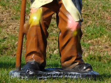 Statue Bettler – 92 cm – Polystone – Schwarz