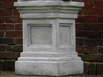 Statue Atlas mit Glühbirne + Blumentopf auf Sockel - 170 cm - Stein
