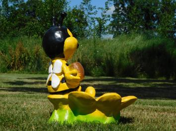 Beeld Bij met Bloembak - 50 x 40 cm - Polystone
