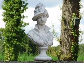Statue Büste einer edlen Frau - Massivstein - Detailliert