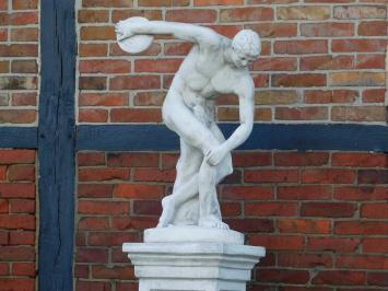 Discobolus auf Sockel - 155 cm - Massivstein