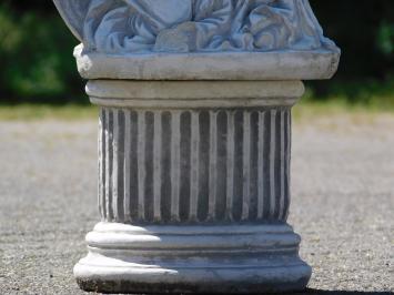 Statue Engel auf rundem Sockel - 73 cm - Stein