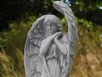 Große Engelsstatue auf Sockel – 150 cm – Stein