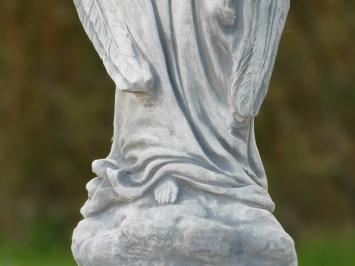 Statue „Engel mit Blumen“ – 58 cm – Gartenstatue aus Stein