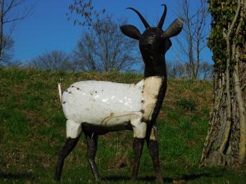 Ziegenstatue – 107 x 80 cm – Handgefertigt aus Metall