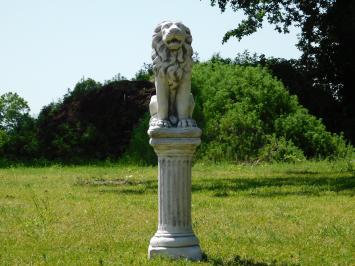 Beeld Leeuw op Sokkel - 104 cm - Steen