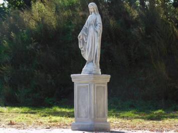 Beeld Maria op Sokkel - 110 cm - Steen