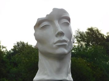 Stijlvol Beeld 'The Face' - Polystone - Hoogte 51 cm - Wit