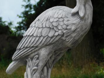 Statue Reiher mit Fisch – 90 cm – Stein