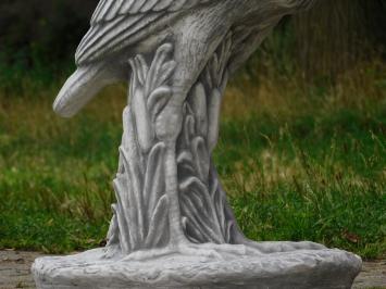 Statue Reiher mit Fisch – 90 cm – Stein