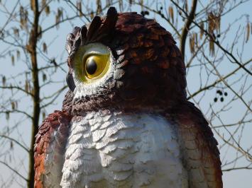 Braune Eule XL - 70 x 40 cm - Polystone