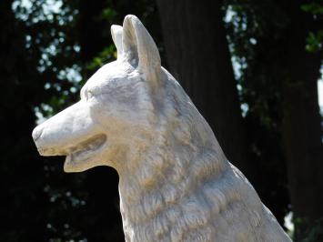Wolfsskulptur XL – 70 x 60 cm – Stein