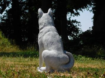 Wolfsskulptur XL – 70 x 60 cm – Stein