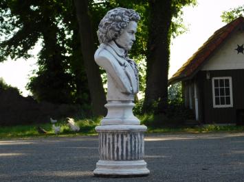 Beethoven auf rundem Sockel - 76 cm - Stein