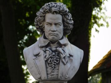 Beethoven auf rundem Sockel - 76 cm - Stein