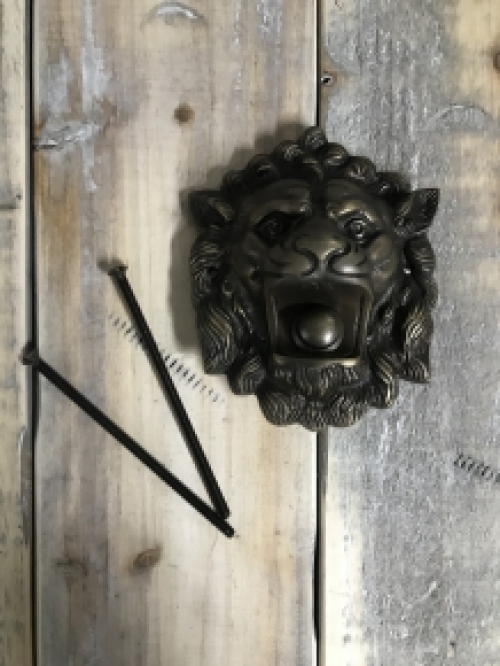 Deurbel Leeuw - Antiek Messing - Leeuwenkop
