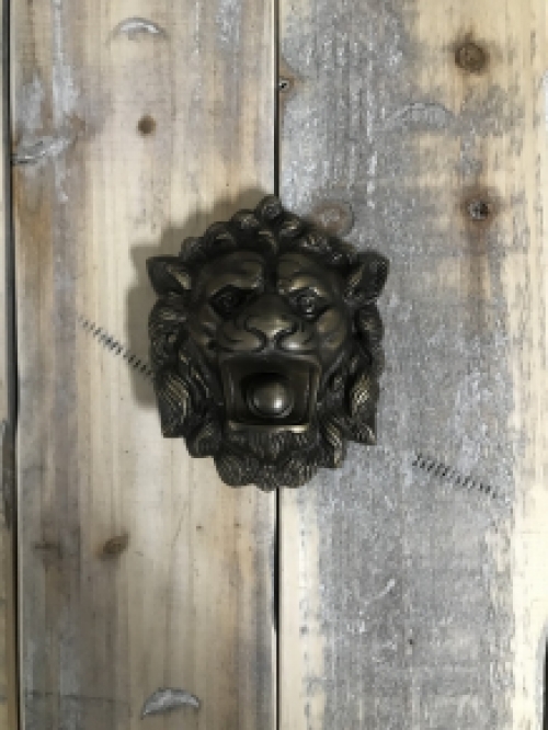 Deurbel Leeuw - Antiek Messing - Leeuwenkop