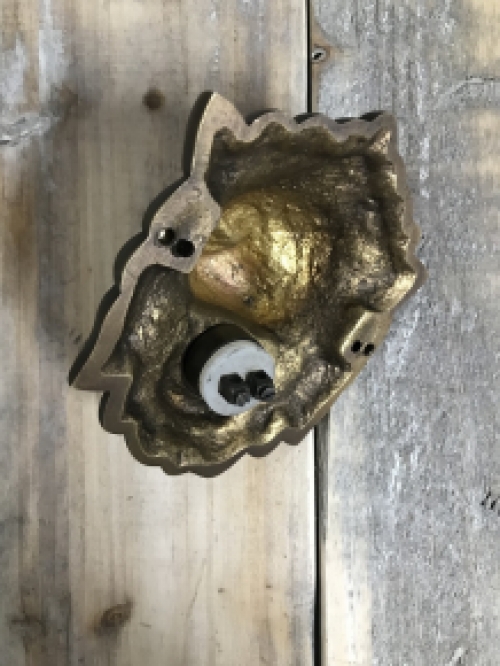 Deurbel Leeuw - Antiek Messing - Leeuwenkop