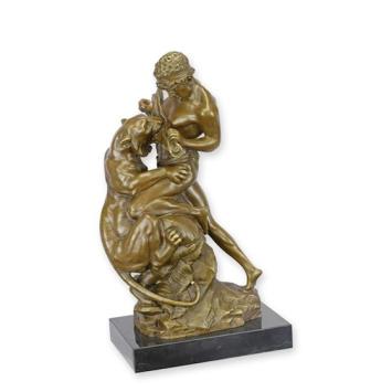 Eine Bronzeskulptur, Kampf ums Überleben.