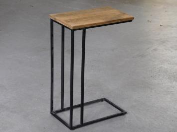 Bijzettafel -laptoptafel-pc tafel-industrieel - mangohout - metalen frame