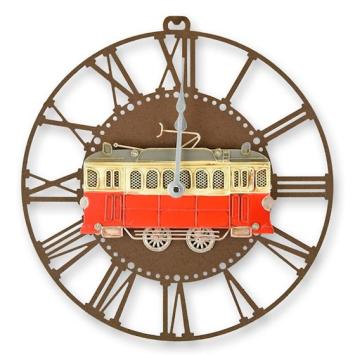 Wanduhr mit Straßenbahn