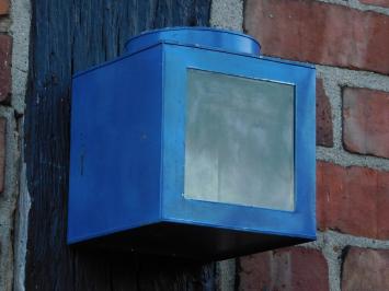 Blaue Vintage-Laterne – 13 x 13 cm – Metall