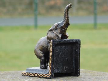 Boekensteunen Olifant - gietijzer - set van twee