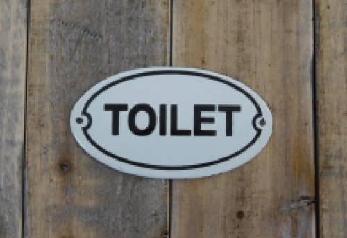 Bordje emaille ''Toilet'' voor de deur