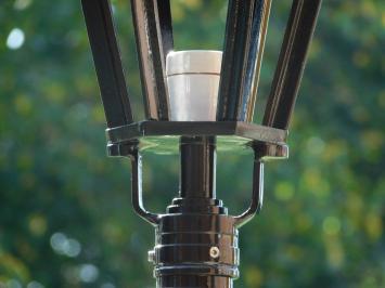 Klassische Stehleuchte für den Außenbereich, schwarz – 93 cm – Sockel mit Schirmkrone – Aluminium