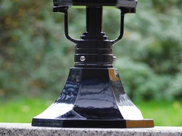 Klassische Außenleuchte Schwarz – 63 cm – Schirm mit Kronen auf sechseckigem Sockel – Aluminium