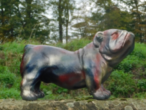 Statue Bulldogge - mehrfarbig - Polystone