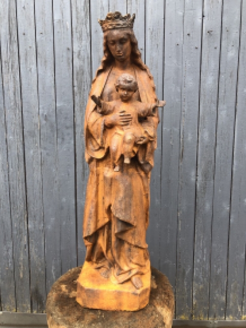 Mutter Maria / Mutter Maria mit Jesus, große Gusseisenstatue