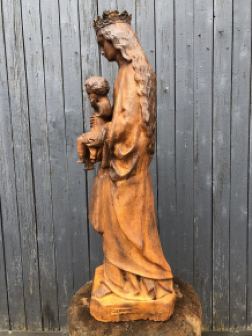 Mutter Maria / Mutter Maria mit Jesus, große Gusseisenstatue