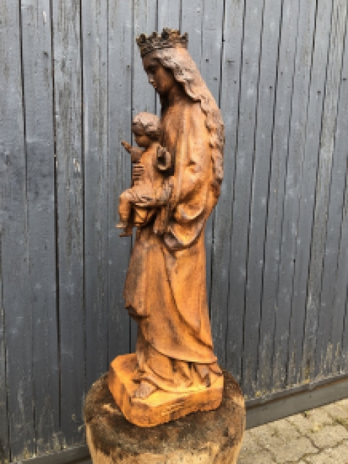 Mutter Maria / Mutter Maria mit Jesus, große Gusseisenstatue