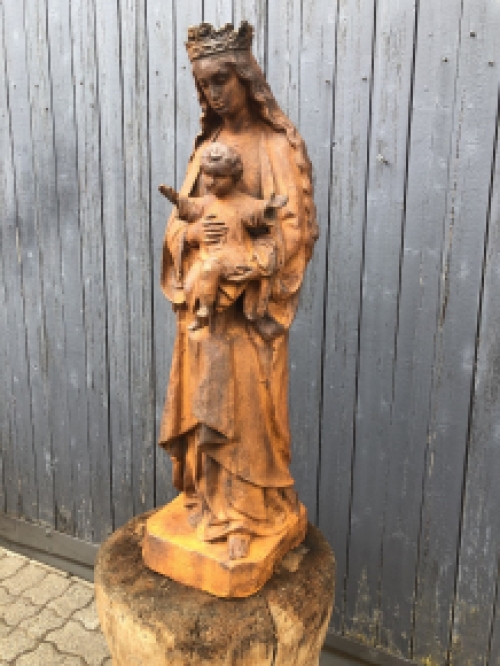 Mutter Maria / Mutter Maria mit Jesus, große Gusseisenstatue