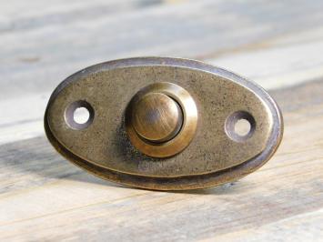 Türklingel Oval - Messing antik - Klingelknopf
