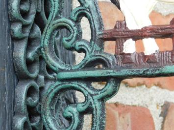 Türklingel mit Pferd, weiß – Gusseisen – Vintage-Wandklingel