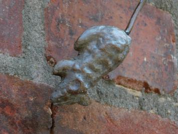 Türklopfer mit Katze und Maus – farbiges Gusseisen