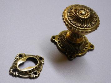 Türknauf mit Knauf- und Schlossrosette PC – Fester Knauf – Messing