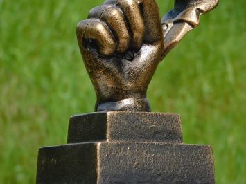 Statue Der Flüsterer - Bronze-Look - Gusseisen