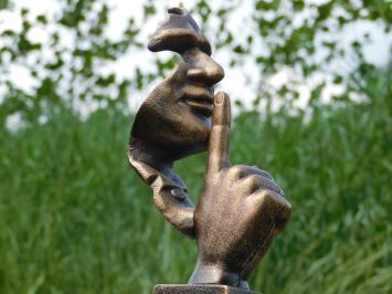 Statue Der Flüsterer - Bronze-Look - Gusseisen
