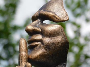 Statue Der Flüsterer - Bronze-Look - Gusseisen