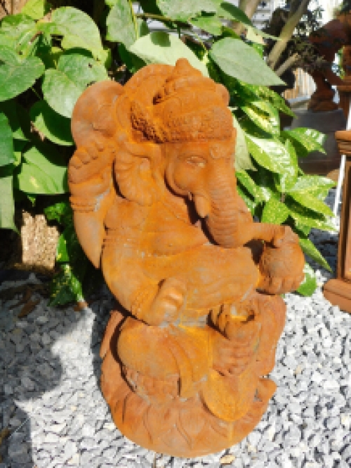 Statue Ganesha 1 - Stein in Oxid - 68 cm