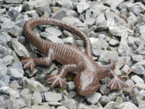 Schöne Eidechse, Gecko als Dekoration, Salamander aus Gusseisen