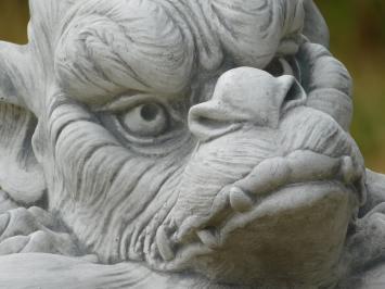 Gargoyle XL – Massiver Stein – 42 cm breit – Gartenstatue
