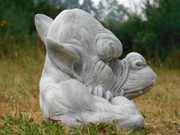 Gargoyle XL – Massiver Stein – 42 cm breit – Gartenstatue