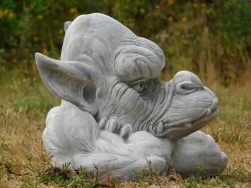 Gargoyle XL – Massiver Stein – 42 cm breit – Gartenstatue
