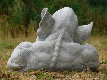 Gargoyle XL – Massiver Stein – 42 cm breit – Gartenstatue